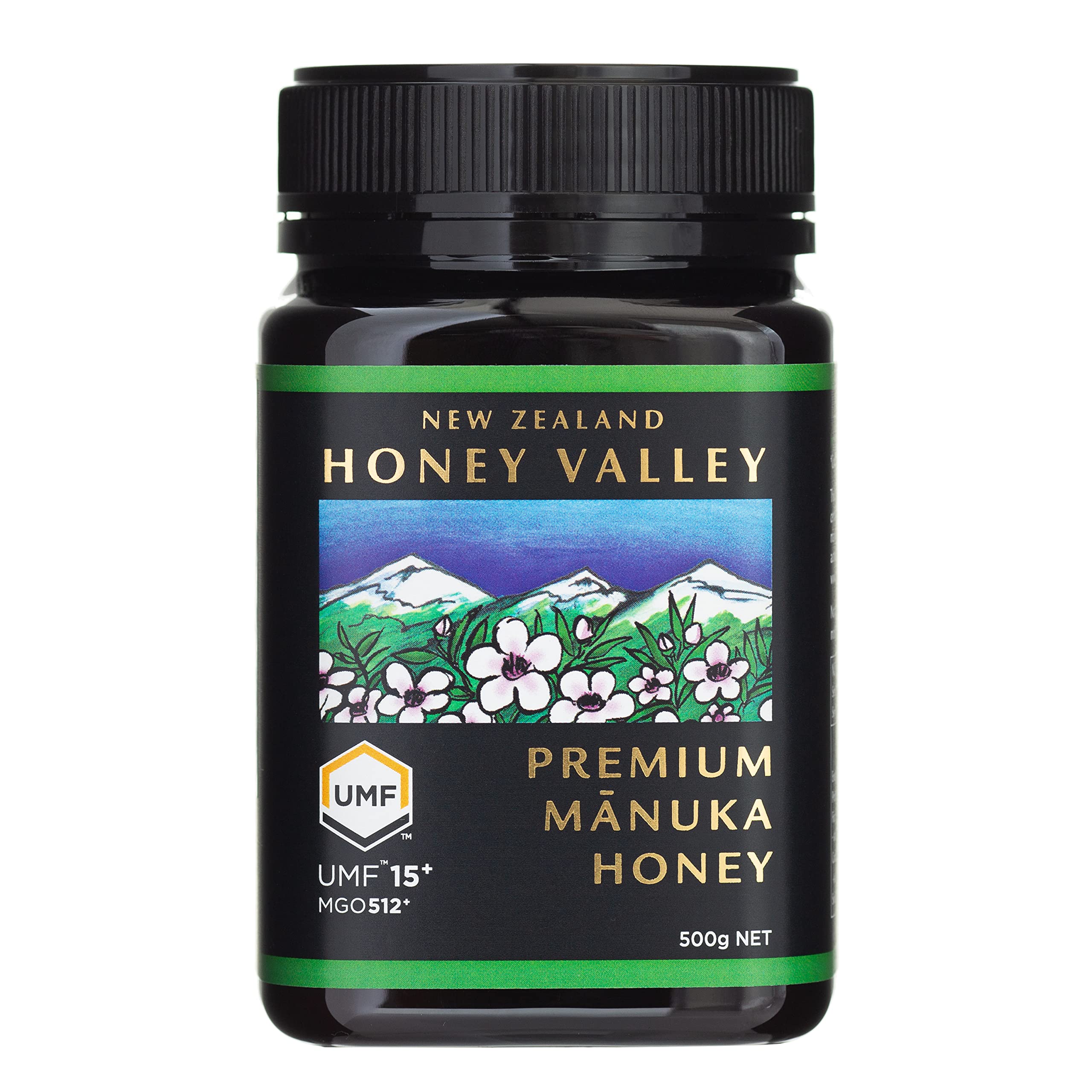 HONEY VALLEY Premium Manuka-Honig, 500 g, echter reiner neuseeländischer Honig, Honey Valley, UMF15+, MGO512+, 100 %