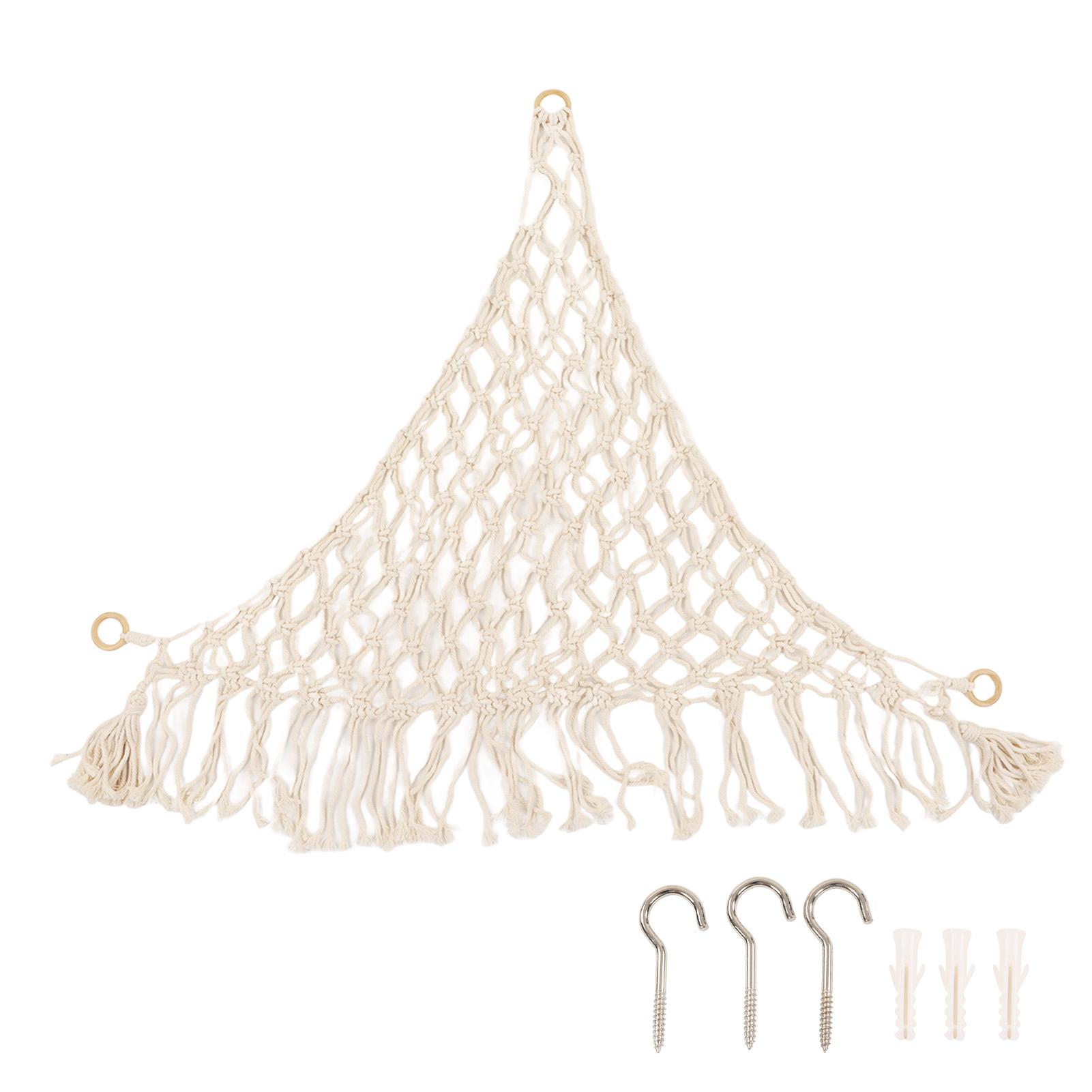 Plüschtier Hängematte Handgestrickt Böhmischer Stil Baumwollseil Weit verbreitet Plüsch Hängematte für Plüschtiere