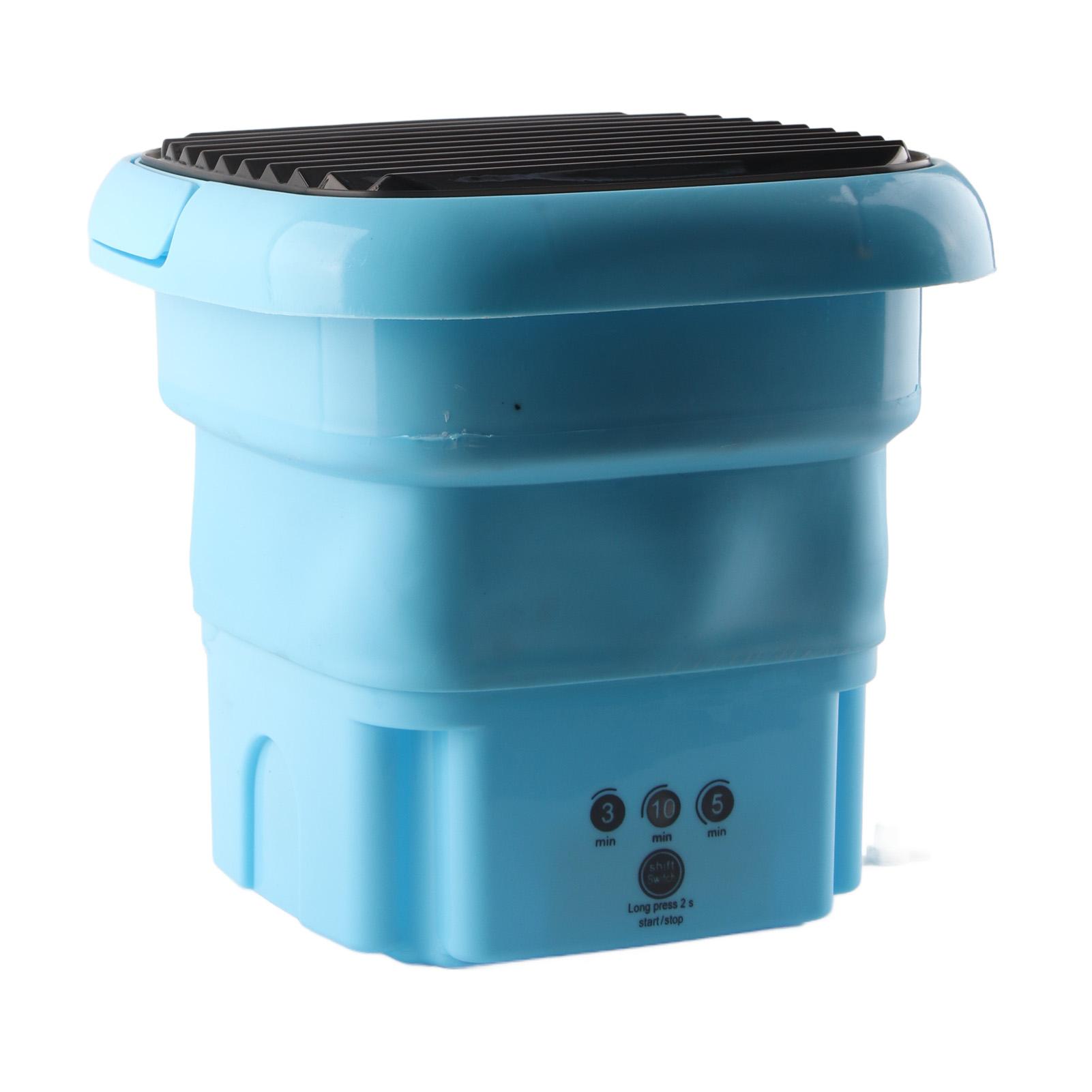 8L Mini Faltwaschmaschine Kleine Tragbare Waschmaschine und Trockner-Kombination für Apartments Wohnheim US Plug blau