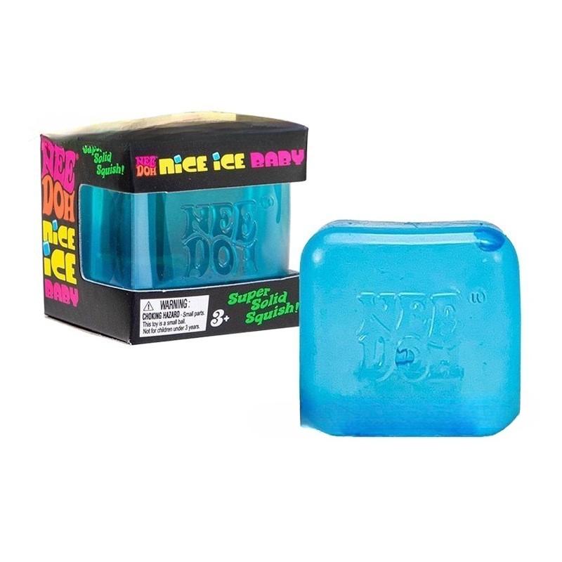 Schylling Needoh Nice Cube Sensorischer Stressabbauer Fidget Tool für Angst & Fokus Schreibtisch für Erwachsene & Anti-Angst Quetsche Kinder blau