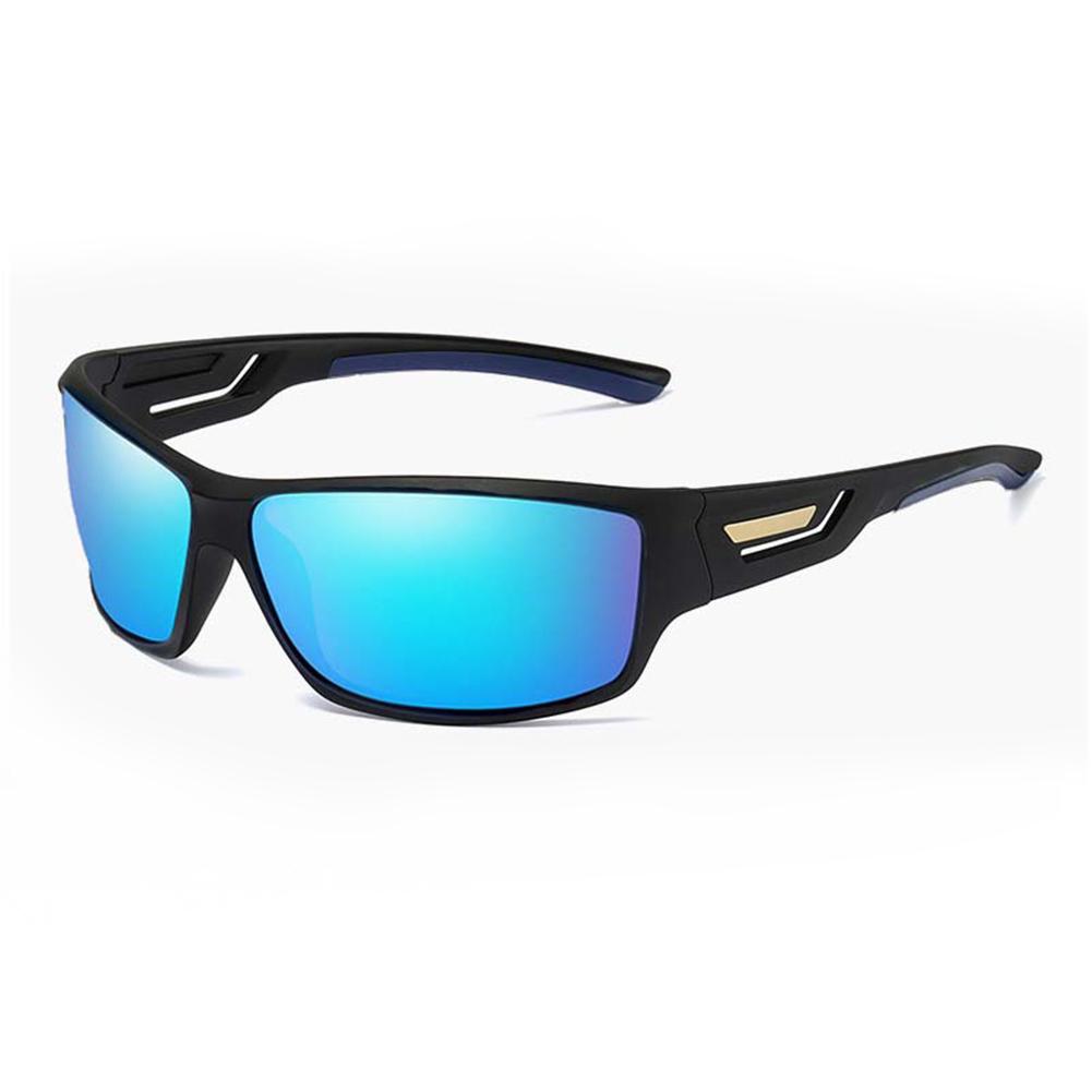 Polarisierte Sonnenbrille Männer Designer HD Fahren Sonnenbrille Mode Männlich Angeln Brillen UV400 für Dirt Bike Moto Auto Fahrer blau
