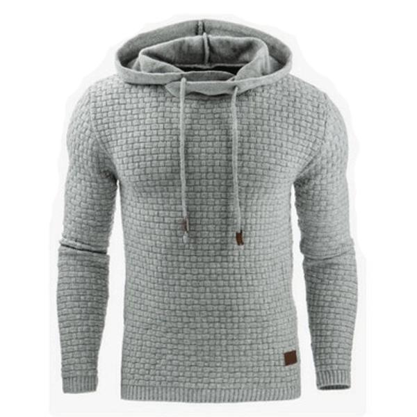 Herrenmode Casual Outdoor Kapuzenpullover Hedging Hoodie Pullover M licht grau