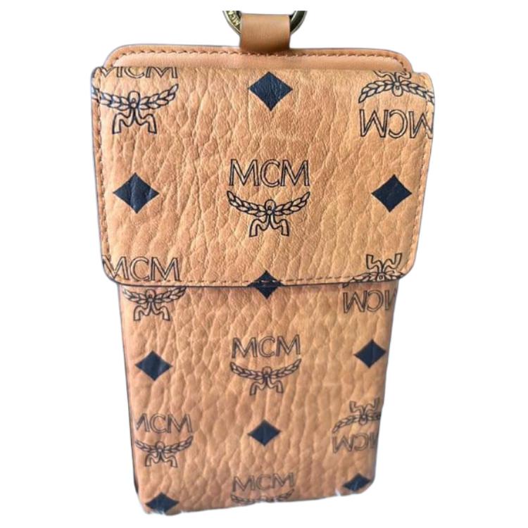 MCM Lanyard Magnetverschluss Kunstleder Handyhülle Unisex Handyhülle Cognac MXZBAVI01CO001 Basic Set (Bag+Dust Bag)