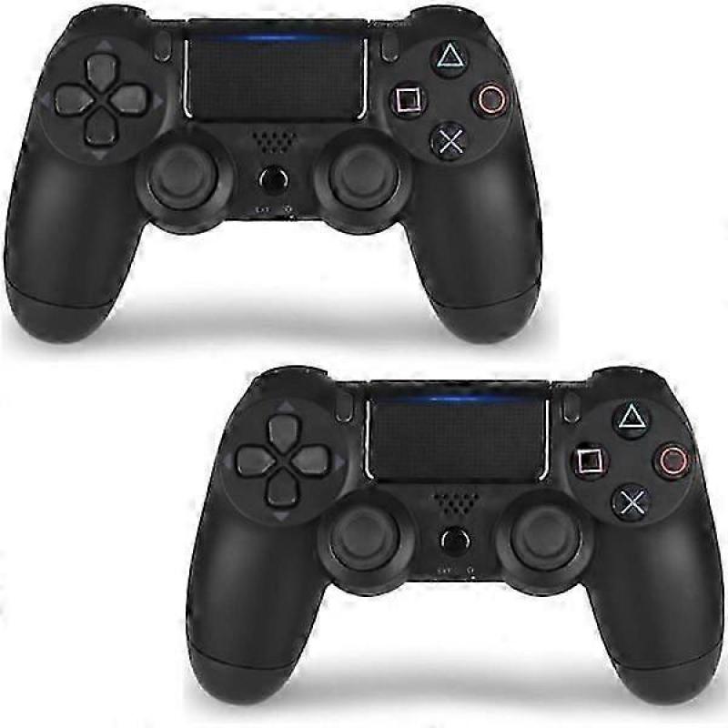 2er-Pack PS4 Controller DoubleShock Wireless für Playstation 4 schwarz, Gaming-Controller für PS4.