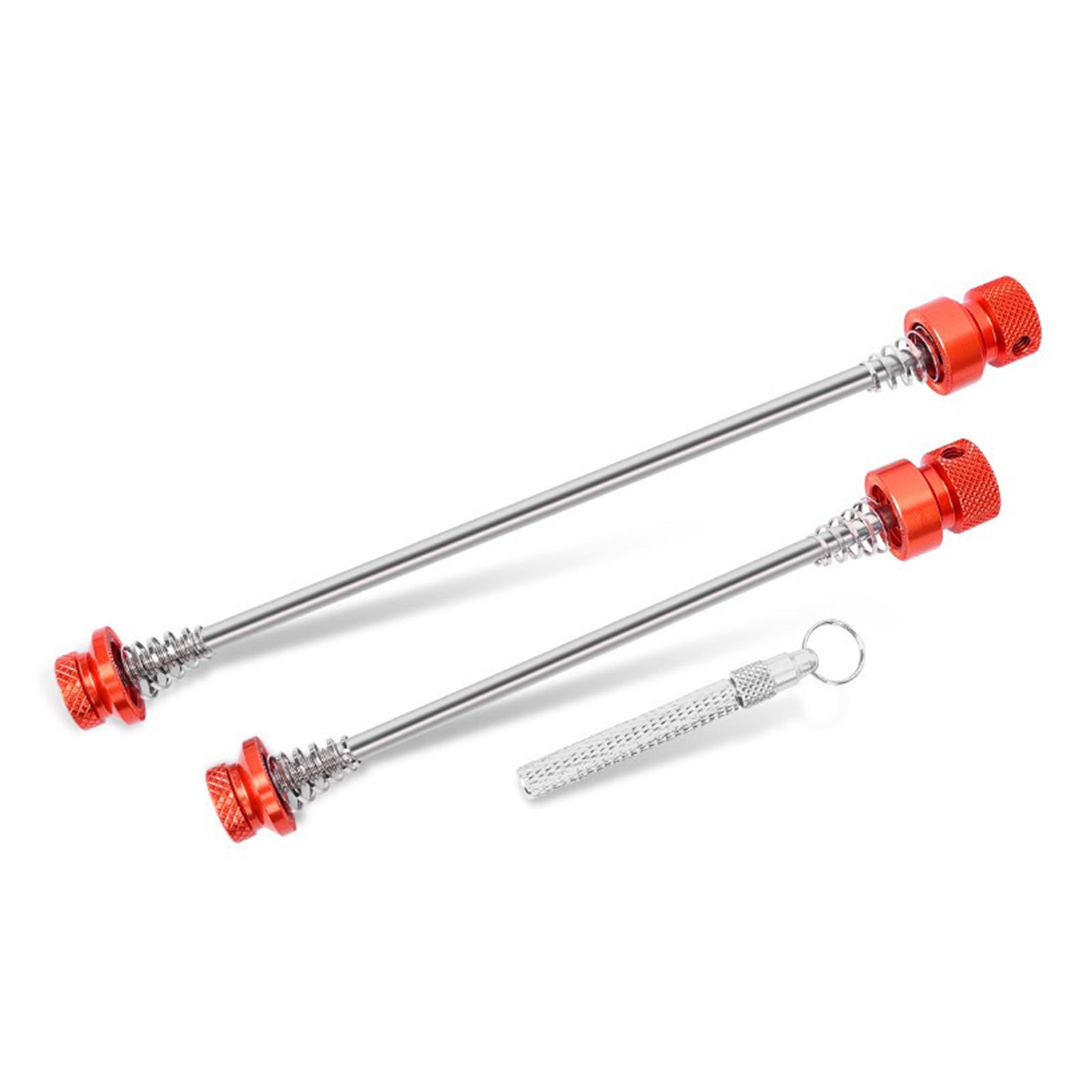 Fahrrad Vorderrad Hinterrad Naben Set Fahrrad Diebstahlschutz Schnellspanner Fahrradräder Verriegelung Sicherheit Schnellspannhebel rot