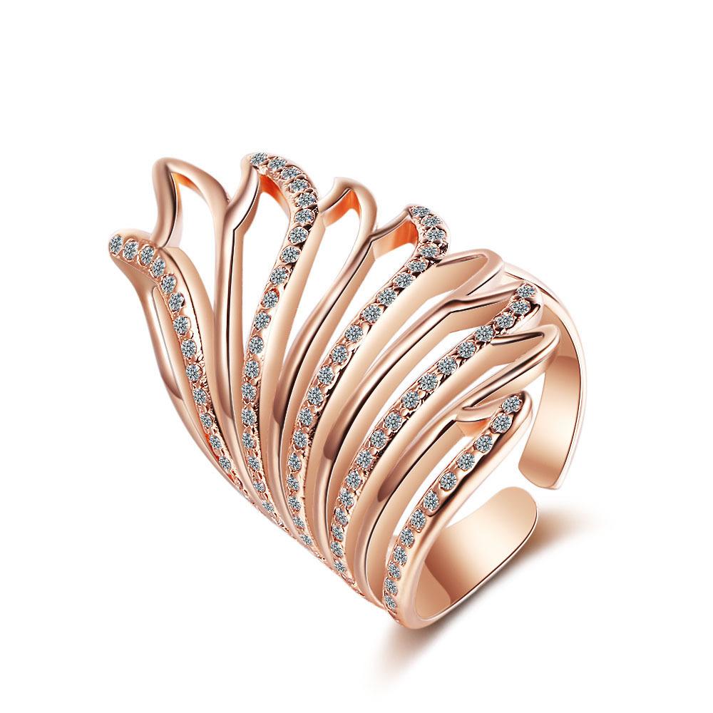 POMOiii Ring Weiblich Koreanisch Süß Set Diamant Engelsflügel Offener Ring Ring Fingerring Einzelring Kinder