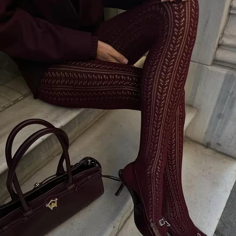 S-L 1 Paar Süße Lolita Gestreifte Strumpfhosen Damen Mode Ausgeschnittene Strumpfhosen Geformte Netz-Strumpfhosen für Damen für Kleider Leggings M