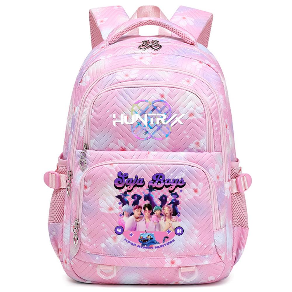 Cartoon K-Pop Bedruckter Rucksack Student Teenager Schultasche für Jungen Mädchen Schultasche Kindergeschenk Damen Große Kapazität Wasserdicht Reisetasche Mochila