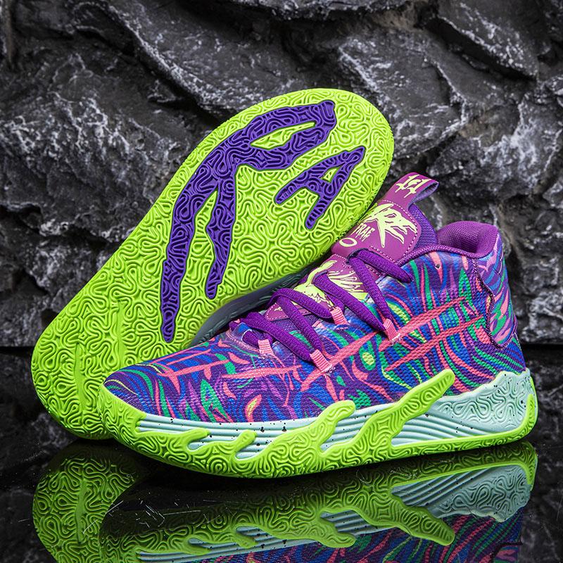 Sommer Herrenmode Hochwertige Basketballschuhe Atmungsaktive Sportschuhe Tennis Sneakers 42 grün