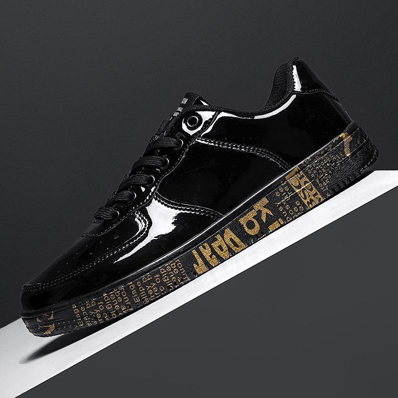 Große Größe 36-46 Gold Herren Laufschuhe Luxuxy Outdoor Reise Jogging Schuhe für Männer Schuhe Frauen Casual Sneakers Unisex Skateboard Schuhe 45 schwarz