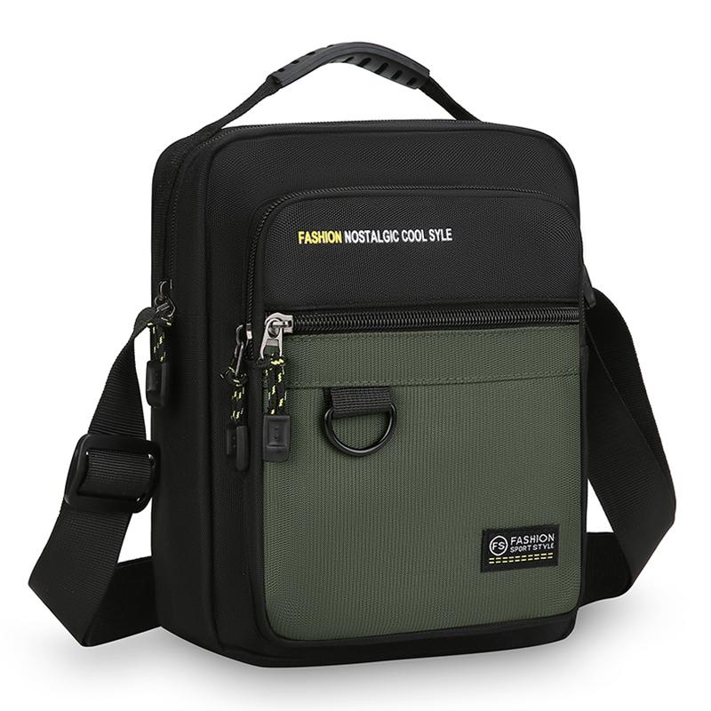 Herren Umhängetasche 2024 Neue lässige Herrentasche wasserdichte Outdoor-Multifunktions-Umhängetasche grün