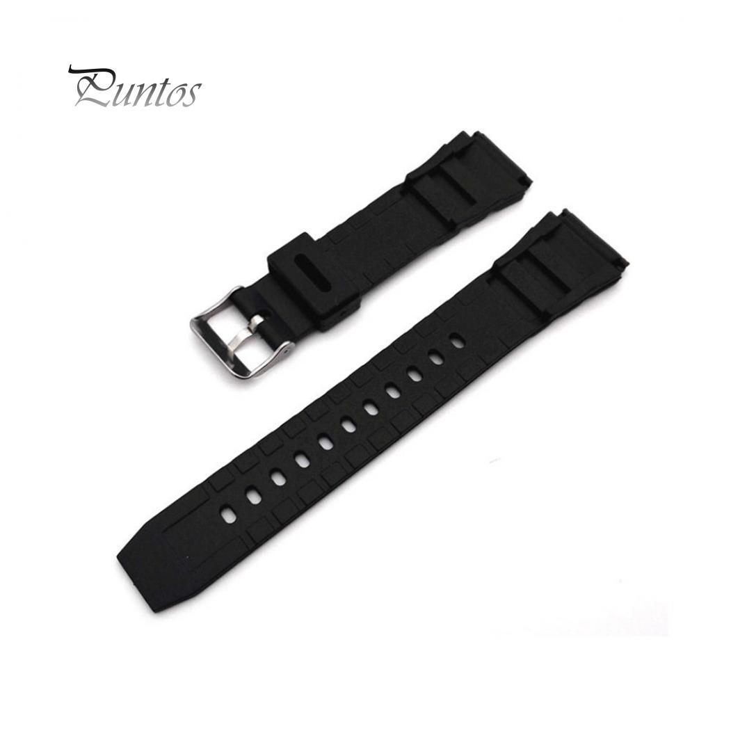 18–22 mm Herren-Armbanduhr aus schwarzem Silikonkautschuk, wasserdicht, für Sport-Armbanduhren 18mm