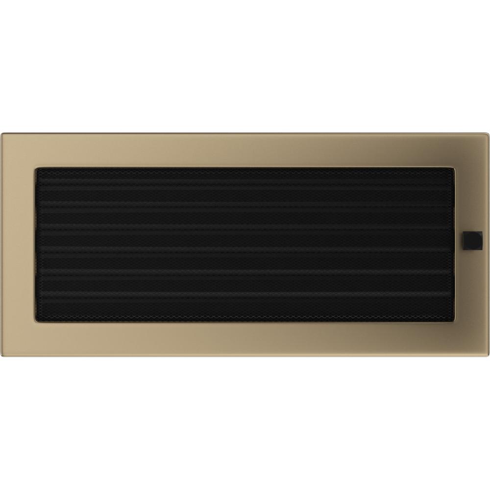 Lüftungsabdeckung 17x37 vergoldet mit Jalousien