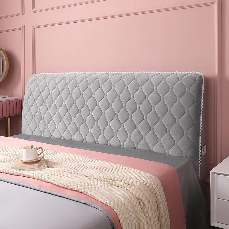 Bett-Kopfteil-Bezug, All-Inclusive-Bett-Kopfteil-Bezug, warmes weiches Bett, Anti-Staub-Bezug, verdickter Kopf-Rücken-Schutz W170 x H70cm