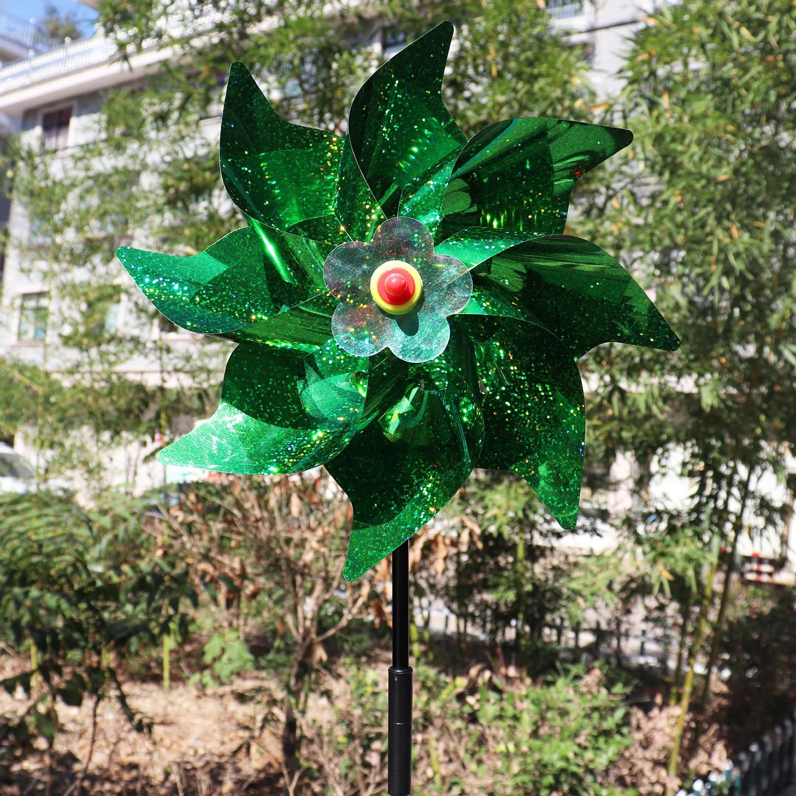 24CM Achteckige kinder Windmühle Stall Vogel Farbe Kunststoff Dekoration Stall Spielzeug DIY One Size grün