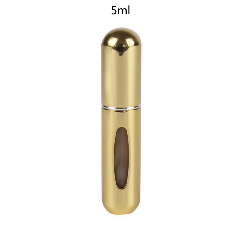 5/8 ml Parfüm-Sprühflasche, für Reisen, tragbar, nachfüllbar, Parfüm-Zerstäuber, leere kosmetische Parfüm-Flasche 5ml alte goldene
