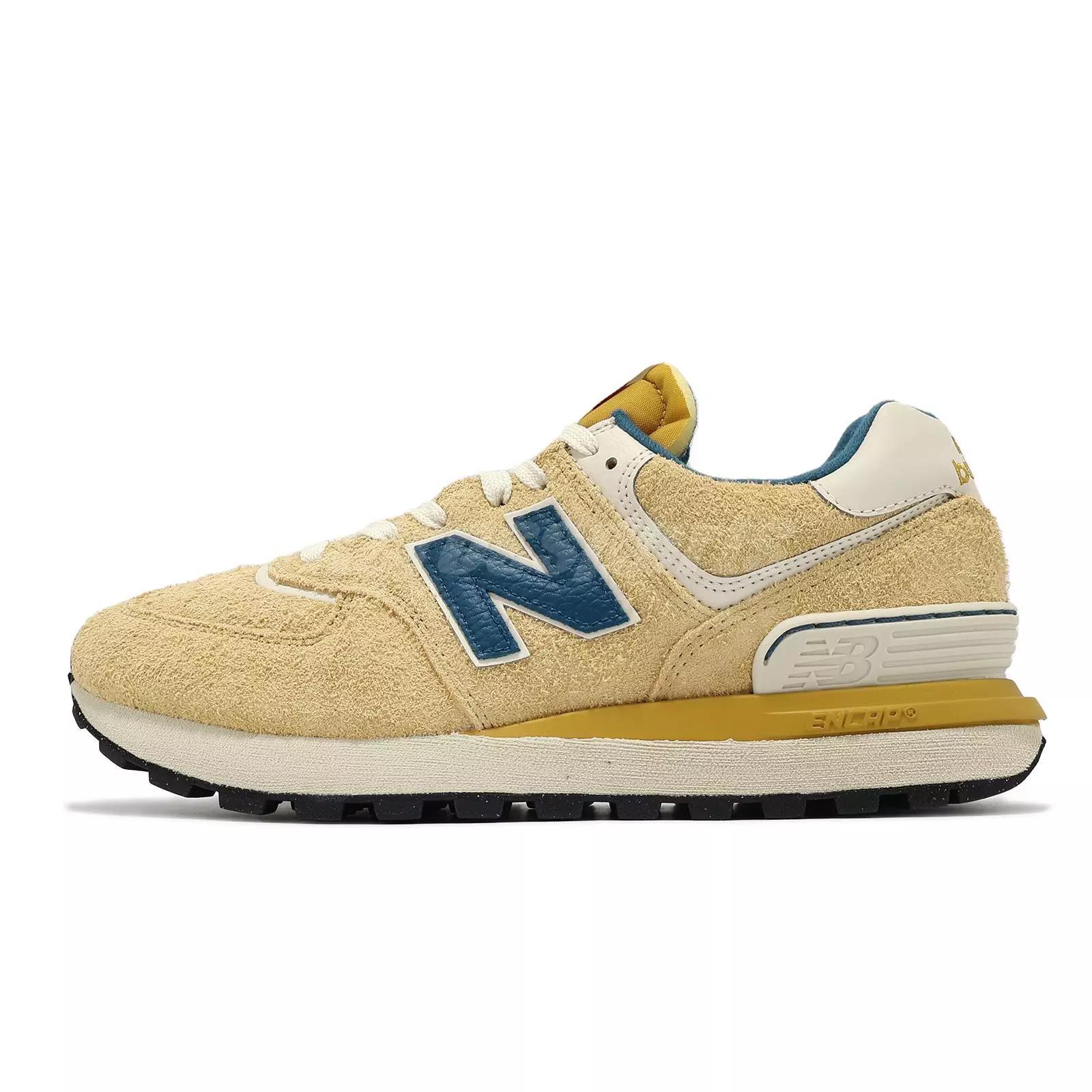 New Balance 574 Legacy Senfgold Marineblau Unisex Sneaker Gelb U574LGOB 44