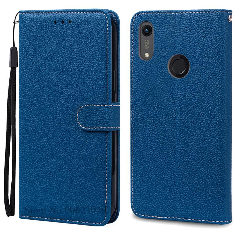 Für Huawei Y6 2019 Hülle Leder Flip Wallet Case Für Coque Huawei Y6 Prime 2019 MRD-LX1 Flip Case für Huawei Y6S Hülle Fundas Y6 2019 navy blau