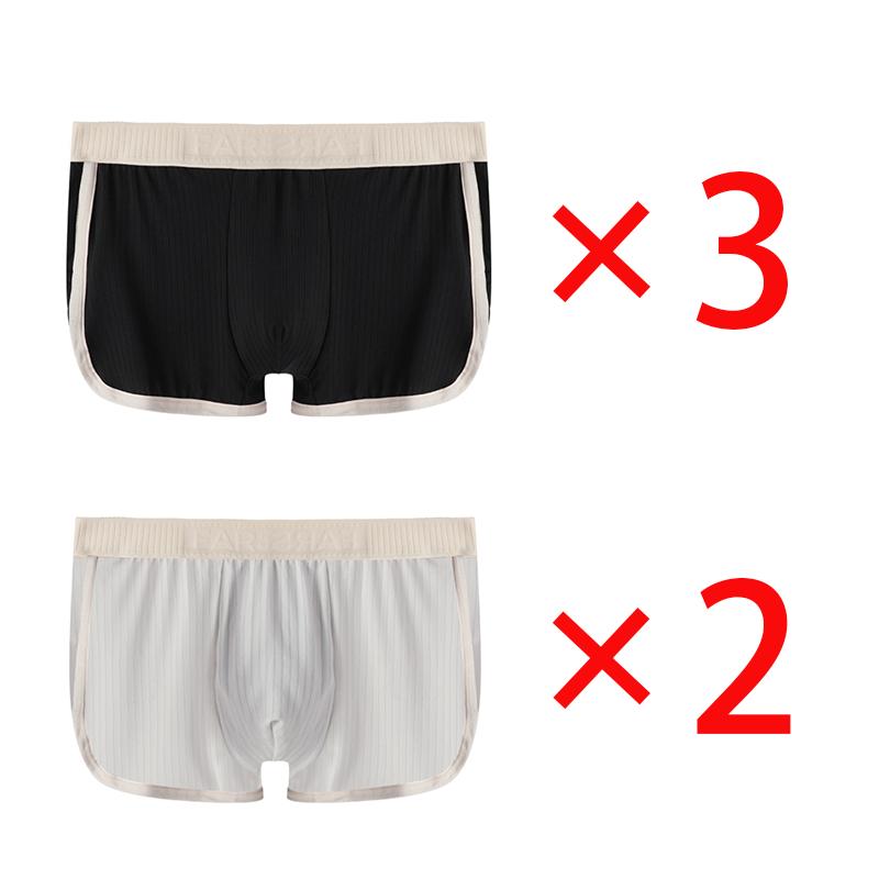 Boxer Herren Unterwäsche Gestreift Reine Baumwolle Atmungsaktiv Boxershorts Herrenmode Boxershorts XL rot