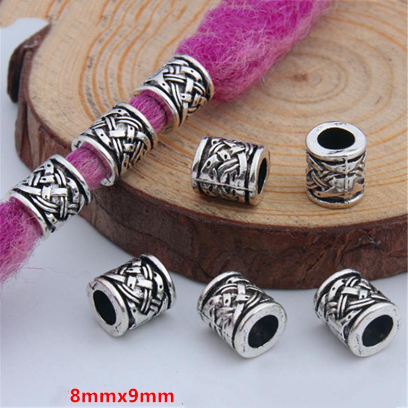 5 teile/paket Verschiedene 18 Stile DIY Braid Haar Perlen 8mm Loch Dreadlocks Perlen Ringe Für Haarverlängerungen