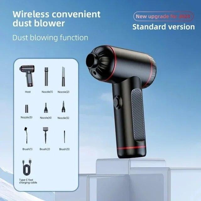 Neuer 1600000Pa 5-in-1-Akku-Staubsauger, 3-Gang-verstellbar, tragbarer Roboter-Staubsauger, Hand-Mini-Auto-Haushaltsgerät, Nachtbeleuchtung Base Version