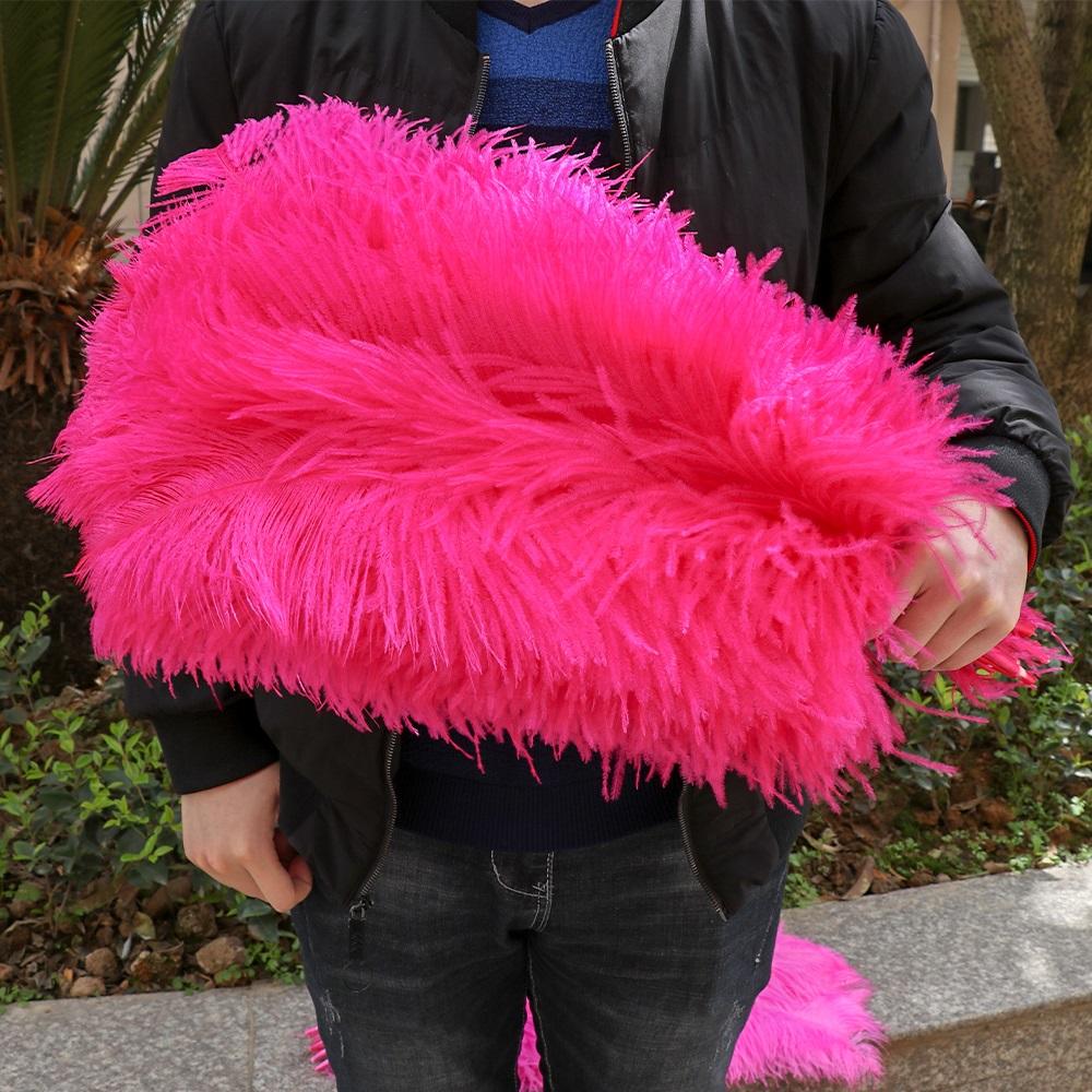 10 Stück 45-50cm Straußenfedern für Bastelarbeiten Hochzeitsfeier Dekoration Federn Straußen Tischmittelstücke Farbige Federn Dekoration 25-30cm 12-14inch heißes rosa