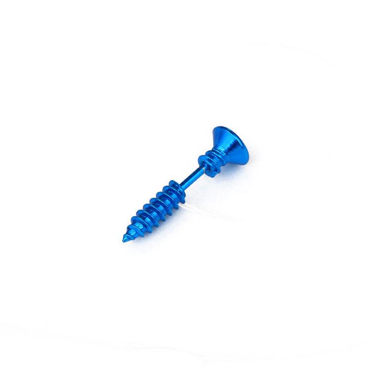 Ohrstecker Mode Edelstahl Punk Mädchen Ohrschmuck Rock Gothic Unisex Ohrstecker see-blaue