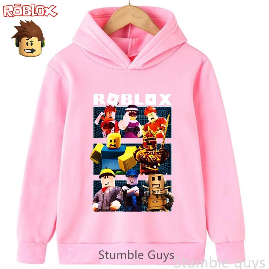 Kinder Roblox 3-12J Herbst Sweatshirt Mode Hoodie 3D Spielcharakter Druck Jungen Mädchen Freizeit Sportbekleidung 100 pink