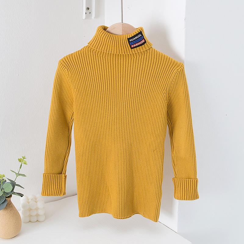 Jungenpullover Winter Kinderstrickwaren Kinderbekleidung Basisoberteile Winterbekleidung 140 gelb