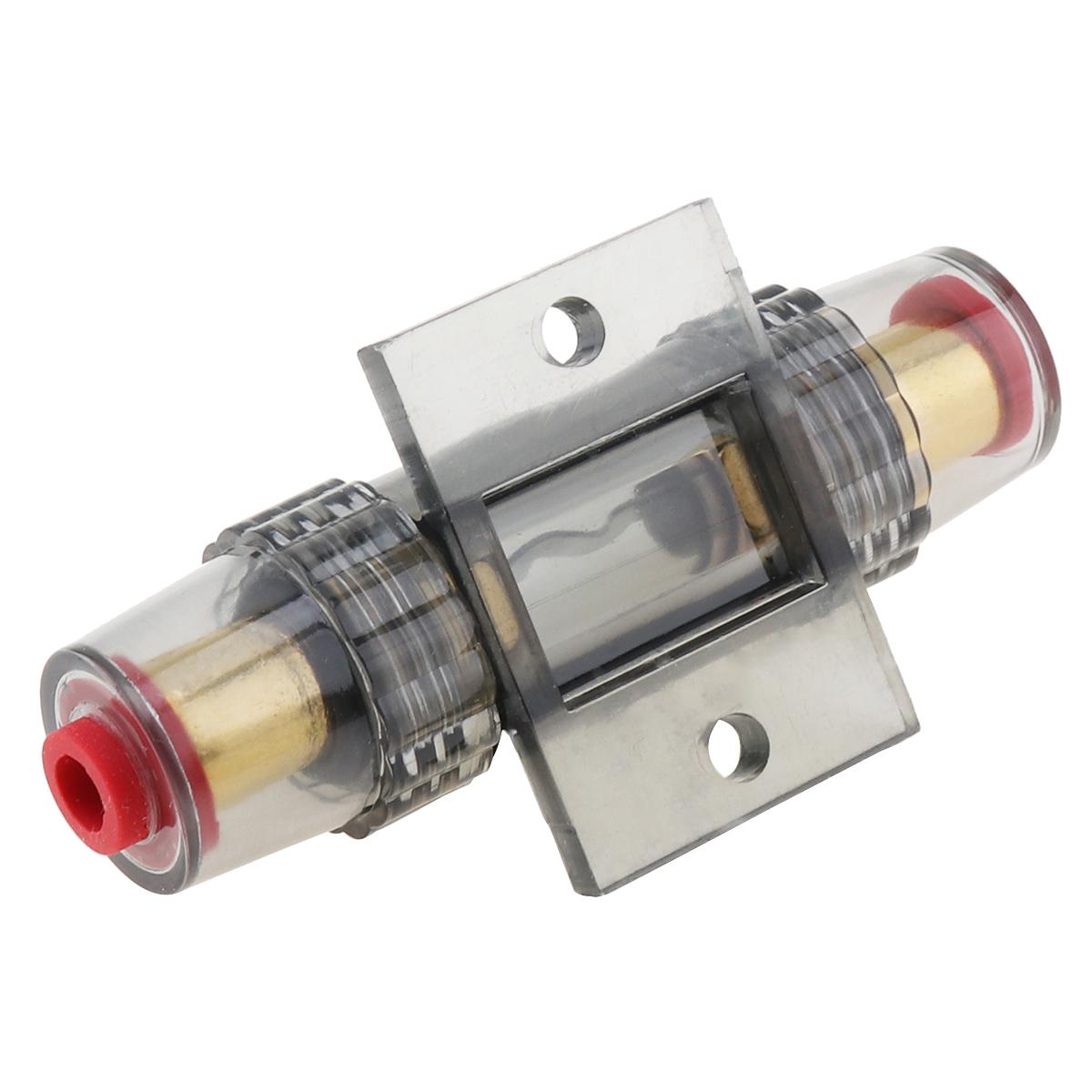 Auto-Audio-Refit-Sicherungshalter, 8 Gauge, 60 A, DC 12 V, Auto-Stereo-Audio-Leistungsschalter, Inline-Sicherung graue