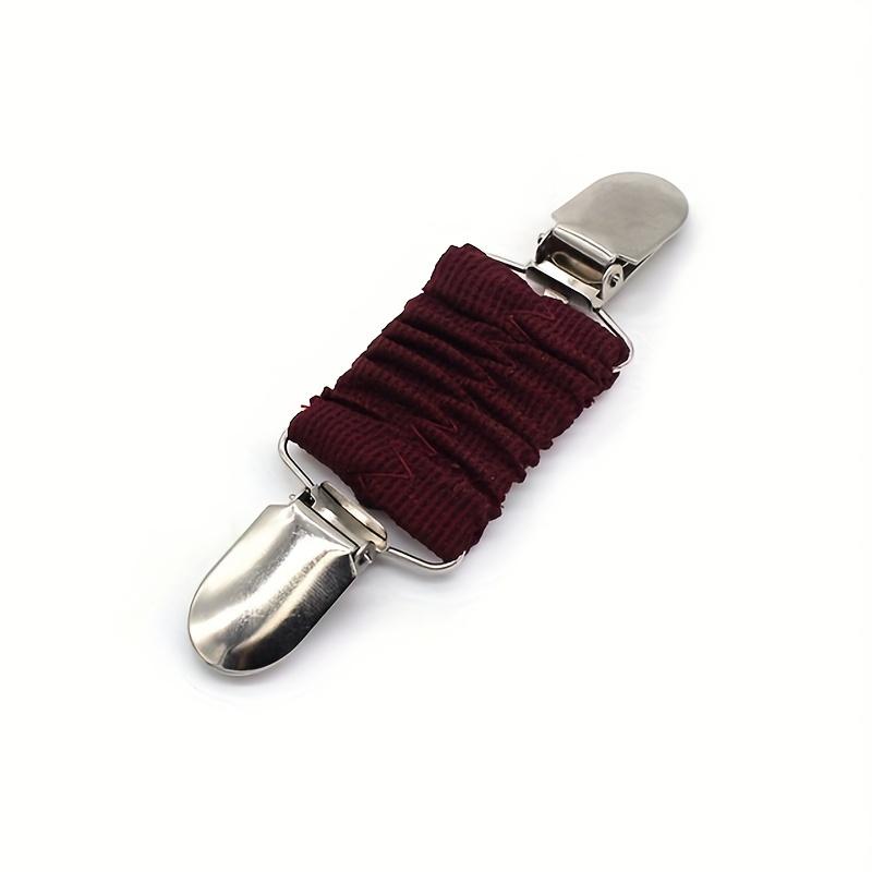 Elastische Kleidung Clip Brosche Pins Pullover Schal Cape Pins Für Frauen Mädchen Kleidung bordeaux