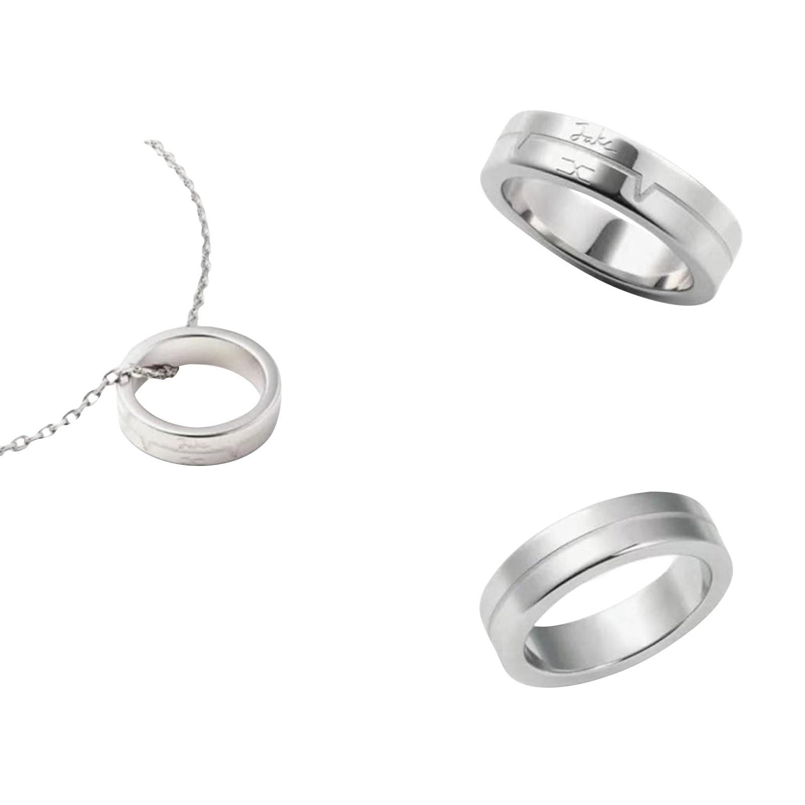 Kpop Idol ENHYPEN Ring Halskette, Ring Halskette Geschenk, Fan Geschenk, Geburtstagsgeschenk(Ring + Halskette) One Size