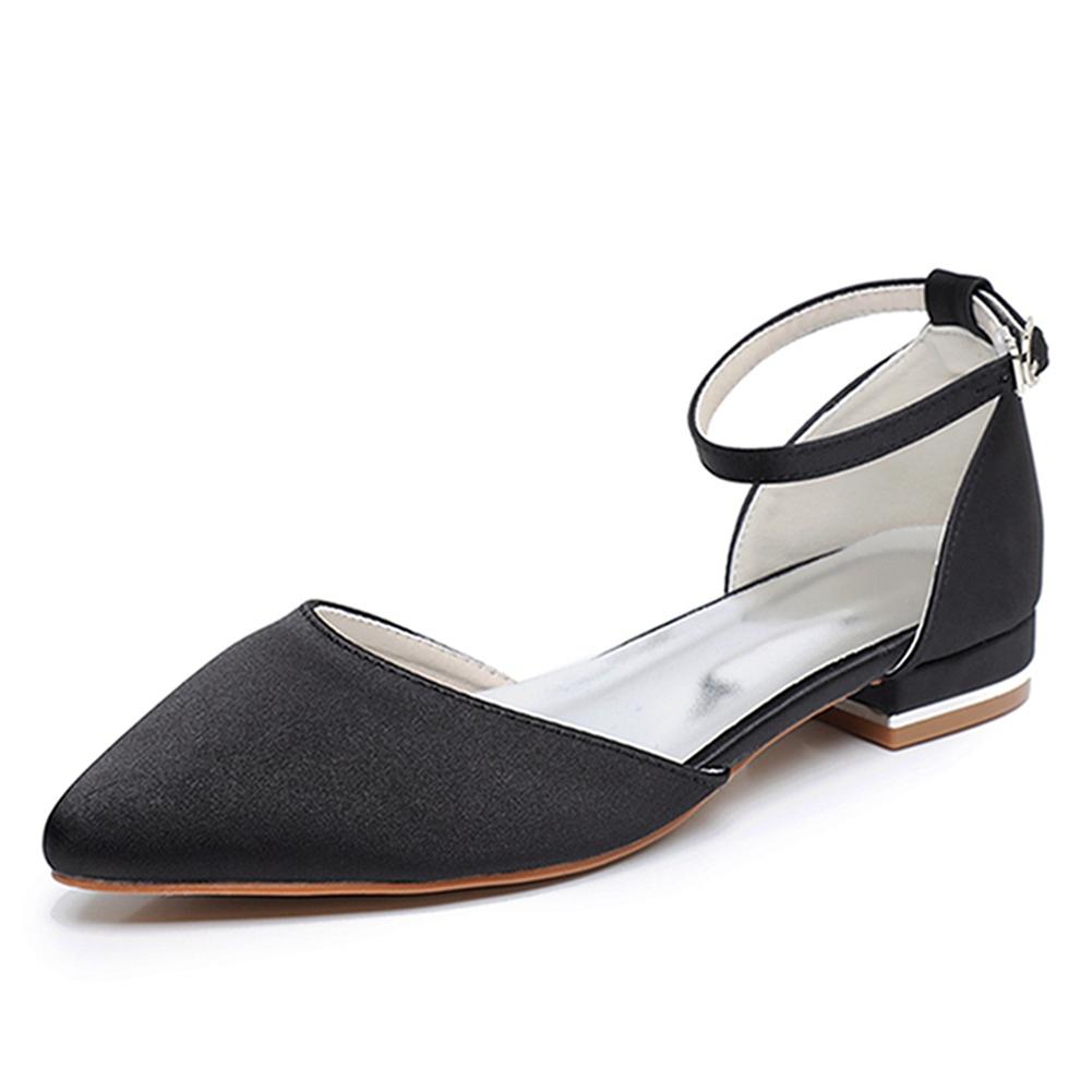 Kristall Königin Damen Sandalen Damen Sexy Schuhe Damen Ballerinas Spitze Zehen Sommer Schuhe Lässig Partykleid Flach 38 schwarz