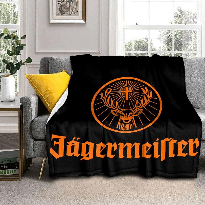 Jaegermeister Flanelldecke Bettüberwurf Decke Weiche Cartoon-bedruckte Tagesdecke Tagesdecke Sofa Geschenk für Jungen Mädchen 75x90cm