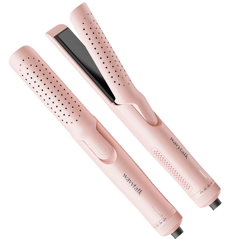 Wavytalk Airflow Styler 360° Kühlluft-Lockenstab und Glätteisen 2 in 1 rosa