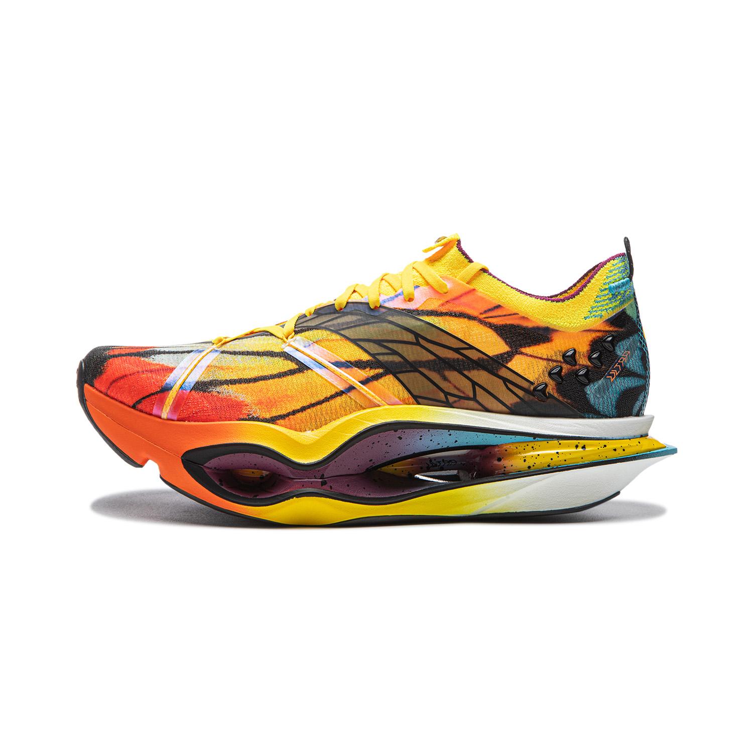Li Ning Feidian 6 Ultra Durchbruch Schmetterlingskapsel-Technologie Laufschuhe Unisex Laufschuhe Fluoreszierend-Mango-Gelb ARMW005-14 45