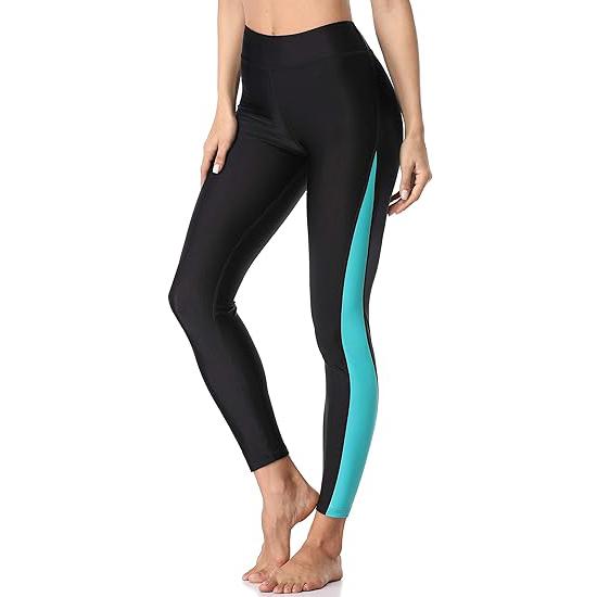 Charmleaks Badehose für Damen, hoch taillierte Badehose, Schwimmleggings, Schwimmstrumpfhose, S-3X XL grün