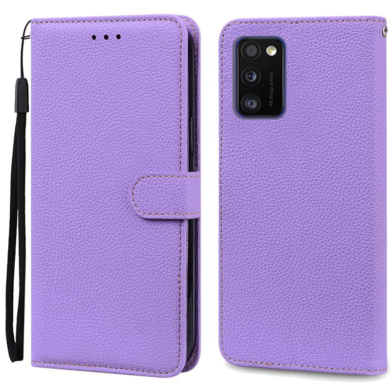 A41 Hülle Für Samsung Galaxy A41 Hülle Brieftasche Leder Klapphülle Für Samsung A41 A 41 Hülle A415F Weiche Silikonhülle Coque Fundas For Samsung A41 licht lila