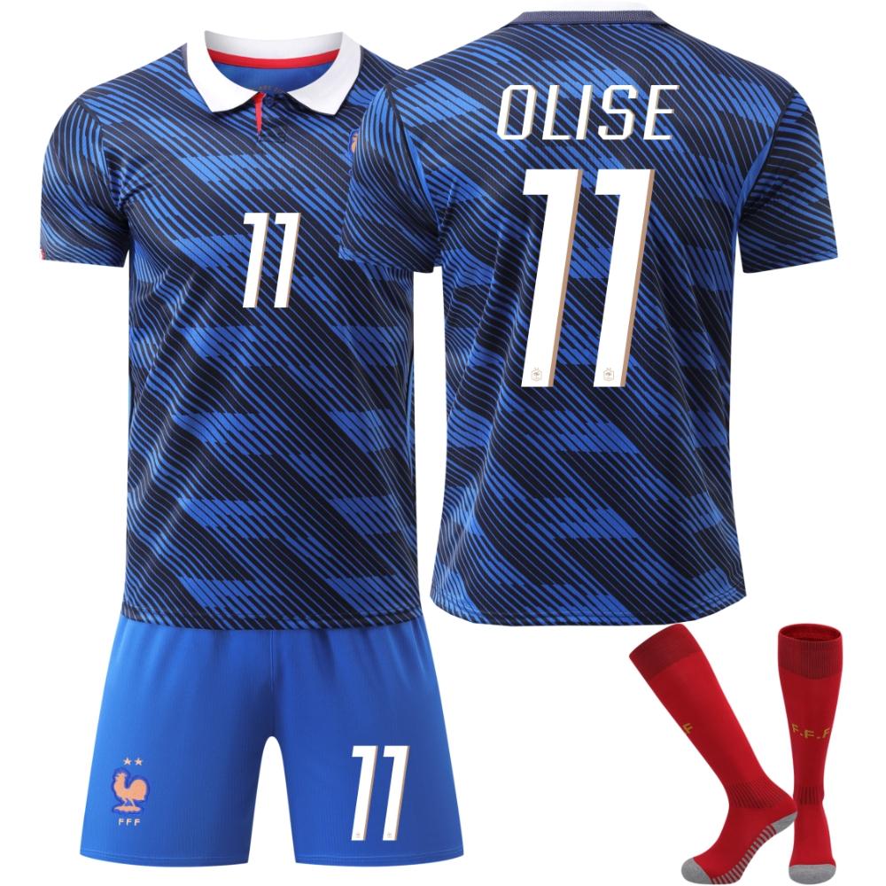 2026 FIFA Fussball-Weltmeisterschaft Frankreich Fussballtrikot für Kinder und Erwachsene OLISE #11 XL