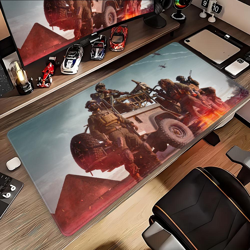 Battlefield 6 Mauspads Schreibtisch-Mauspad Niedliche HD-Schreibtischunterlage Erweiterte Gaming-Tastaturmatten Groß 100x50cm XXL Gamer-Mauspad 40cmx90cm(15.7x35.4inch)