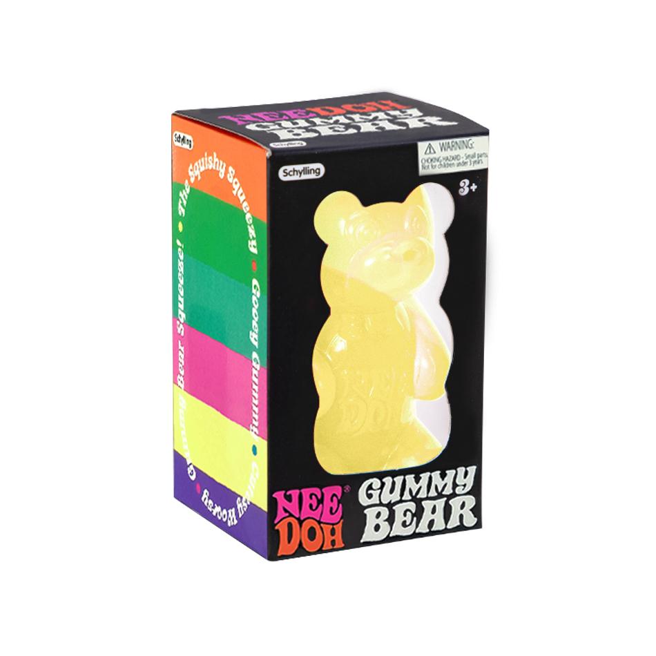 Schylling Needoh Bär Squishy Fidget Spielzeug Stress- & Angstlinderung Hilft bei der Verbesserung der Konzentration Perfekt für Geburtstagsgeschenke & Schreibtischdekoration yellow
