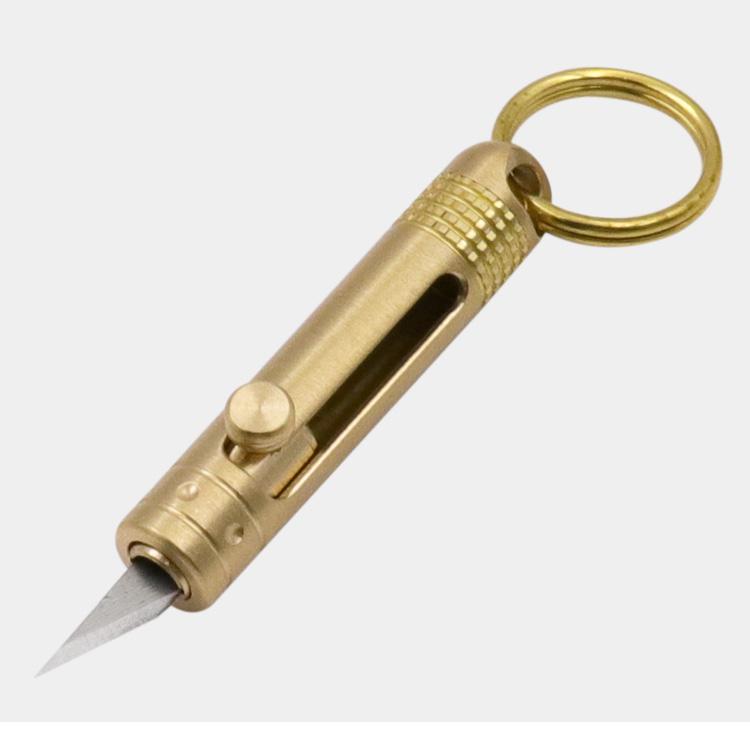Mini Messing Messer Schlüsselanhänger Anhänger Outdoor Handgepäck Demontage Express Allzweckmesser Büro Schreibwaren Schneidzubehör 1PC
