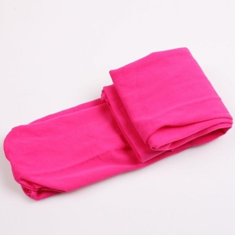 Mode Niedliche Kinder Bonbonfarbe Samt Strumpfhose Baby Stretch Hose Skinny Hose Tanzstrumpfhose Strumpfhose Strumpf 4-7 years old rose rot