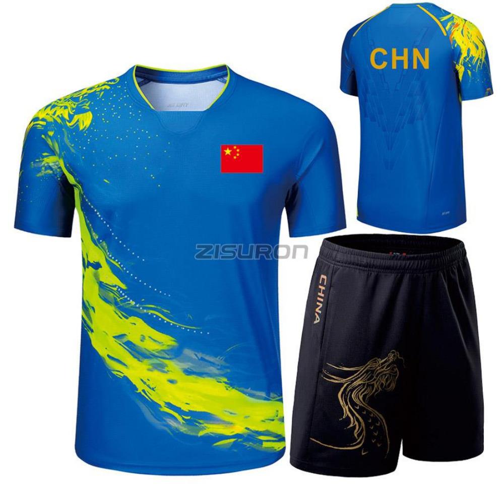 Benutzerdefinierter Text China Tischtennis Anzug Trikots Herren Damen Kind Tischtennis Chinesisches Team Tischtennis Kleidung Pingpong Fußball Hemden L