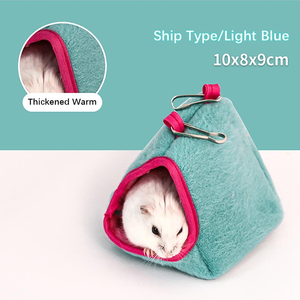 Bequeme Hamster-Hängematte Blau/Rosa Meerschweinchen-Schlafsack Hamsterkäfig-Schaukel Meerschweinchen Ship Type - Light Blue