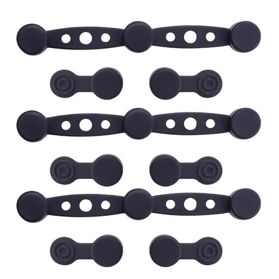 1/3 Sets Heißluftfritteuse Magnet Silikonschnalle Schnellverschluss Heißluftfritteuse Einlage Clip zum Festhalten von Heißluftfritteusen Pergamentpapier Lebensmittelqualität Heißluftfritteusenzubehör 3 Sets schwarz