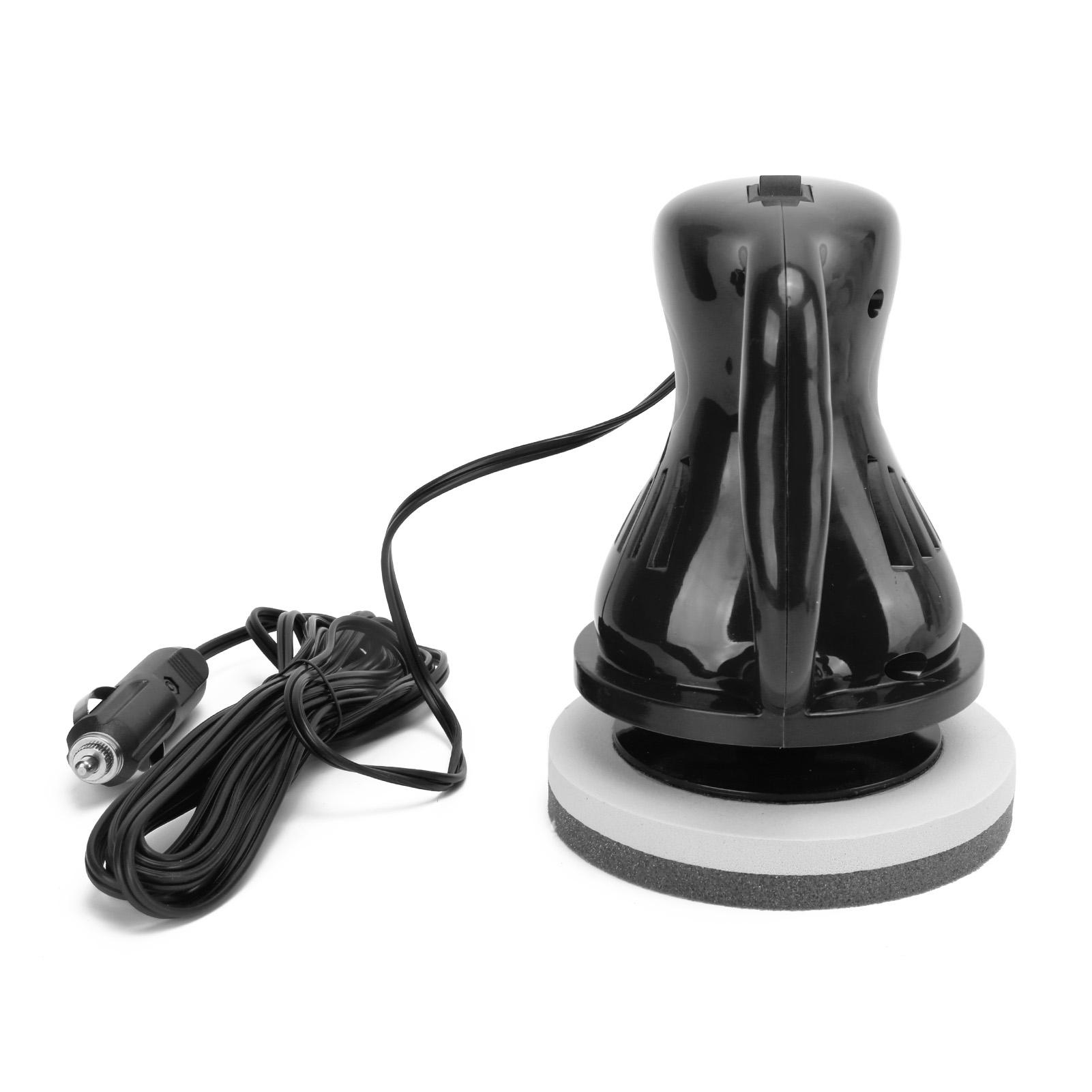 Auto Kraftpolierer Wachsmaschine Werkzeugset 12V 40W Tragbar Ersatz für Zuhause OutdoorSchwarz