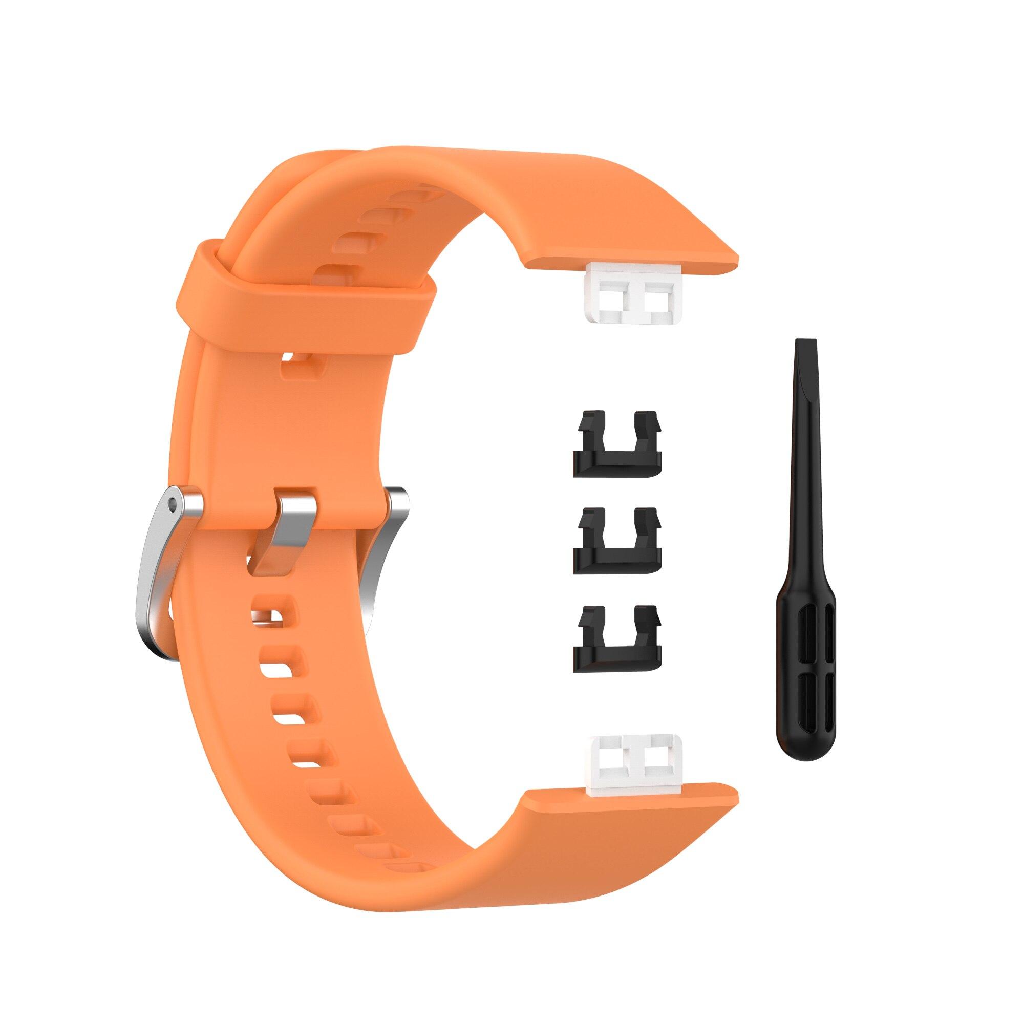 Für Huawei Uhr Fit Silikon Ersatz Armband Armband Uhr Band Für Huawei Fit TIA-B09/TIA-B19 Sport Handgelenk strap armband Huawei watch Fit orange