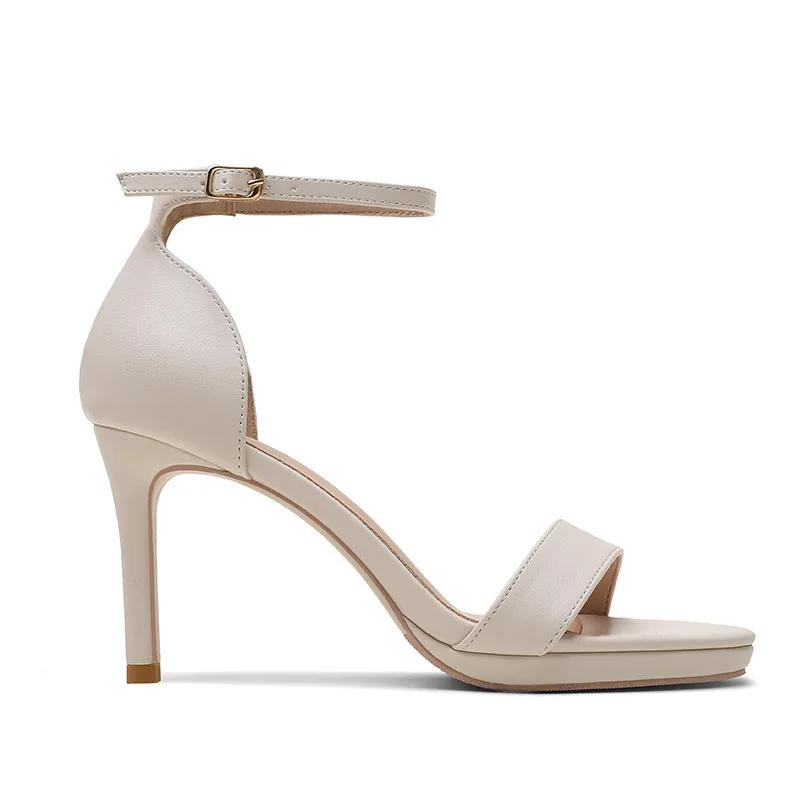 Größe 32-41 Sommer Damen Sandalen Sexy Schwarz Damen Kleid High Heels Stiletto Mode Damen Absatz Damenschuhe Damen Sandalen 33