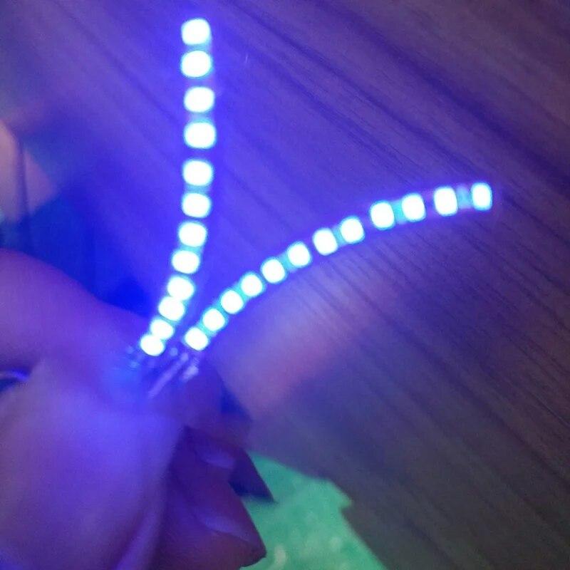 1 paar LED Licht Falsche Wimpern Lampe Doppel Augenlid Aufkleber Wasserdicht Unisex Glänzende Charmante Wimpern Make-Up Falsche Wimpern